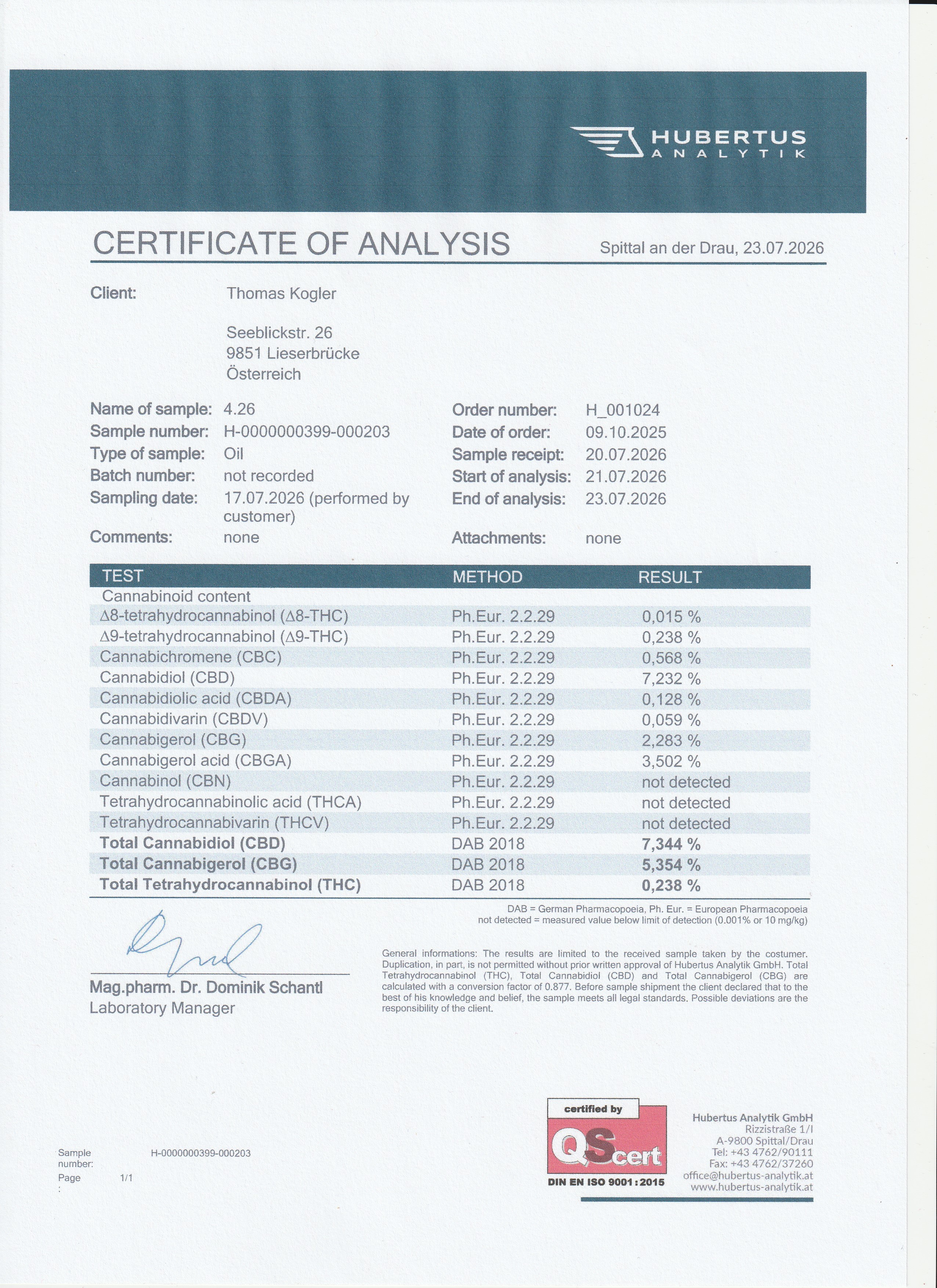 10%  CBD Aroma Extrakt  mit CBGA- + CBDA-Säure                                                        3.000 mg  Vollspektrum 30 ml OHNE ISOLATE 